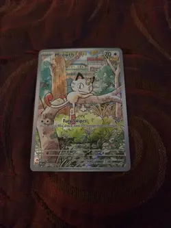 Meowth Full Art Illustration Rare 106/094 Phantasmal Flames POKEMON NEAR MINT - Image 1