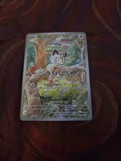 Meowth Full Art Illustration Rare 106/094 Phantasmal Flames POKEMON NEAR MINT - Image 2