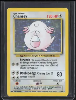 1999 Pokemon Unlimited Chansey #3/102 Rare Holo MP - Image 1