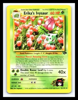 💥 Erika's Ivysaur Gym Challenge Non Holo # 41/132 Pokemon 2000 Vintage - Image 1