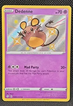 Dedenne SV051/SV122 Shiny Holo Rare Shining Fates: Shiny Vault 2021 Pokemon - Image 1