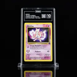 RARE 1999 POKEMON FIRST MOVIE PROMO #3 MEWTWO TAG 10 PSA 10 POTENTIAL! LOW POP! - Image 1