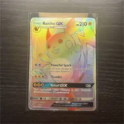 Pokemon Raichu GX 210 HP Full Art Secret Rare Holo Shining Legends 75/73 Card - Image 1
