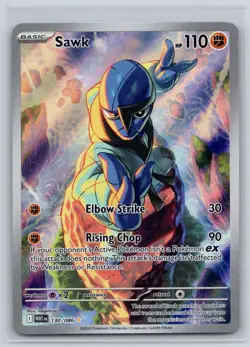 Sawk 130/086 Illustration Rare White Flare Pokemon Near Mint - Image 1