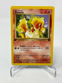 Pokemon Team Rocket 1st Edition Ponyta 64/82 Non-Holo NM - Image 1