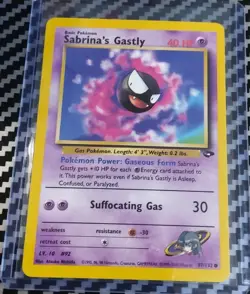 NM Sabrina's Gastly 97/132 Gym Challenge Regular Unlimited WotC Pokemon 2000 - Image 1