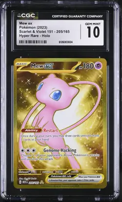 MEW EX 151 Hyper Rare #205 CGC 10 Pokemon [Nostalgium] - Image 1