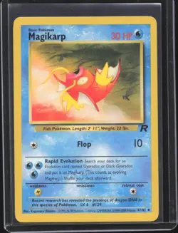 2000 Pokemon Team Rocket Magikarp #47/82 NM - Image 1