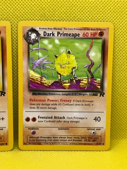 Pokemon Tcg Mankey 61/82 & Dark Primeape 43/82 Team Rocket Non Holo - Image 3