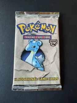 HEAVY 21.00g Pokemon Fossil Booster Pack WOTC Sealed Potential Holo Lapras 🔥 - Image 1