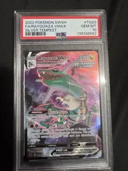 Pokemon TCG Rayquaza VMAX TG20/TG30 Swsh12: Silver Tempest Holo GEM MINT PSA 10 - Image 1