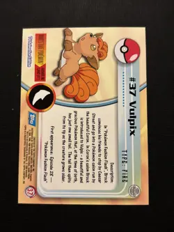Pokemon TCG: Topps - Vulpix #37 Blue Lable Foil - Image 4