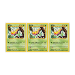 1999 Vintage Pokemon Weedle Base Set Shadowless Common #69/102 LP Lot of 3 - Image 1