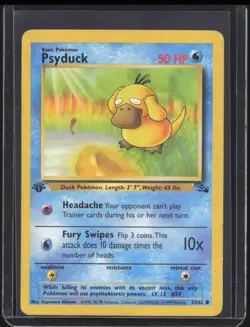1999 Pokemon Fossil 1st Edition Psyduck #53/62 MP - Image 1