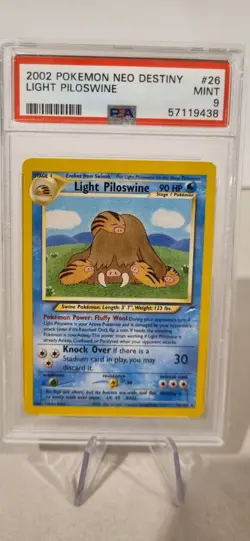 Graded PSA 9 2002 Pokemon Neo Destiny - Light Piloswine - #26 MINT - Image 1