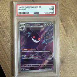 2025 POKEMON SIMPLIFIED CHINESE CBB3 C-GEM PACK VOL 3 #07 GENGAR PSA 9 - Image 1