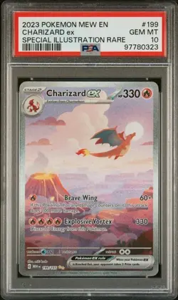 Pokemon Charizard ex 151 Special Illustration Rare #199 PSA 10 Gem Mint - Image 1