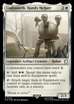 Moderate Play, English MTG Foil Codsworth, Handy Helper - Surge Foil Fallout Mag - Image 1