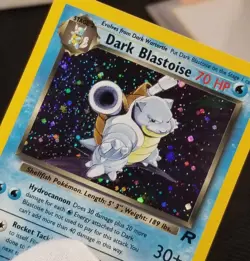 [LP/NM] English Dark Blastoise Holo Rare 3/82 Team Rocket Pokemon TCG - Image 1