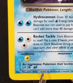 [LP/NM] English Dark Blastoise Holo Rare 3/82 Team Rocket Pokemon TCG - Image 5