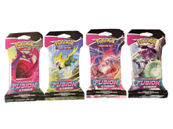 Pokemon TCG Sword Shield Fusion Strike SLEEVED booster packs sealed ART set of 4 - Image 1