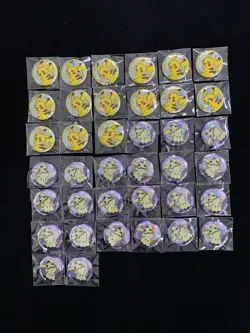 2025 Pokemon TCG S-Chinese Gem Pack Badge Pikachu Mimikyu Lot*38 CK38 - Image 1