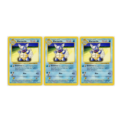 1999 Vintage Pokemon Wartortle Base Set Shadowless Common #42/102 LP Lot of 3 - Image 1