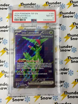 2024 Pokemon Temporal Forces #186 Iron Leaves ex Ultra Rare PSA 8 135065821 - Image 1