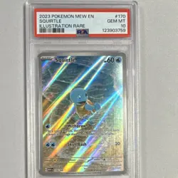 Squirtle Pokemon TCG SV 151 170/165 Illustration Rare Holo PSA 10 - Image 1