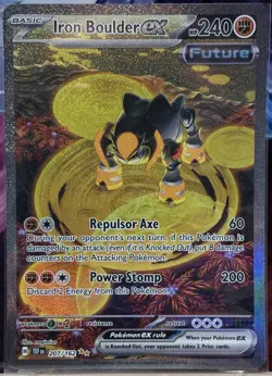Pokemon - Iron Boulder ex 207/162 - Temporal Forces SIR - MP (READ DESC) - Image 1