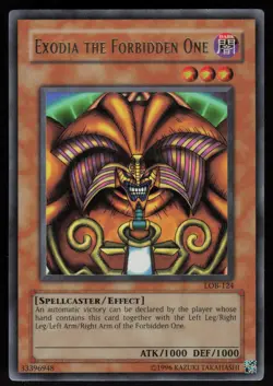 Exodia the Forbidden One LOB-124 Ultra Rare 2002 YU-GI-OH - Image 1