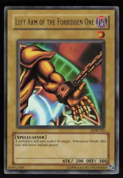 Left Arm of the Forbidden One LOB-123 Ultra Rare 2002 Foil Shift Error YU-GI-OH - Image 1