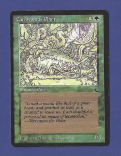 1994 Magic the Gathering - Carnivorous Plant - Summon Wall - The Dark MTG - Image 1