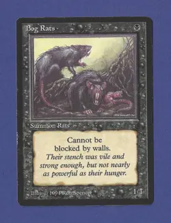 1994 Magic the Gathering - Bog Rats - Summon Rats - The Dark MTG - Image 1