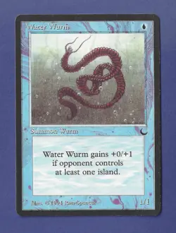 1994 Magic the Gathering - Water Wurm - Summon Wurm - The Dark MTG - Image 1