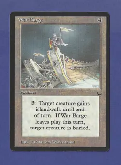 1994 Magic the Gathering - War Barge - Artifact - The Dark MTG - Image 1