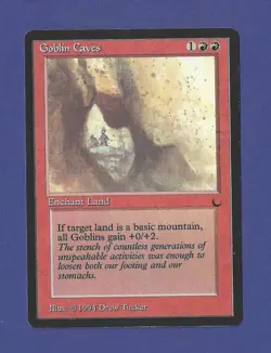 1994 Magic the Gathering - Goblin Caves - Enchant Land - The Dark MTG - Image 1