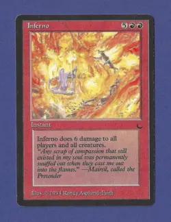 1994 Magic the Gathering - Inferno - Instant - The Dark MTG - Image 1