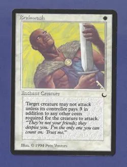 1994 Magic the Gathering - Brainwash - Enchant Creature - The Dark MTG - Image 1