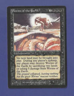 1994 Magic the Gathering - Worms of the Earth - Enchantment - The Dark MTG - Image 1
