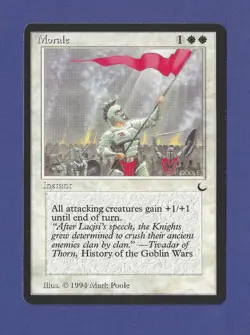 1994 Magic the Gathering - Morale - Instant - The Dark MTG - Image 1