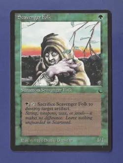 1994 Magic the Gathering - Scavenger Folk - Summon - The Dark MTG - Image 1