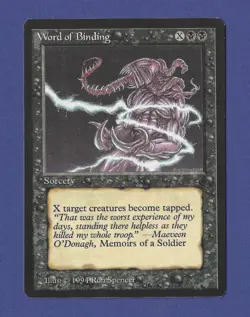 1994 Magic the Gathering - Word of Binding - Sorcery - The Dark MTG - Image 1