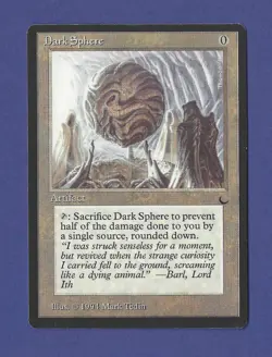 1994 Magic the Gathering - Dark Sphere - Artifact - The Dark MTG - Image 1