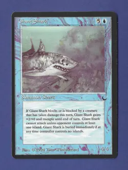 1994 Magic the Gathering - Giant Shark - Summon Shark - The Dark MTG - Image 1