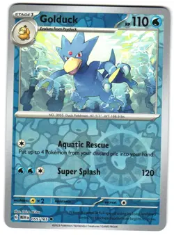 Golduck 055/165 Reverse Holo SV: Scarlet & Violet 151 Pokemon TCG - Image 1