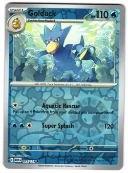 Golduck 055/165 Reverse Holo SV: Scarlet & Violet 151 Pokemon TCG - Image 1