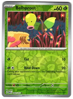 Bellsprout 069/165 Reverse Holo SV: Scarlet & Violet 151 Pokemon TCG - Image 1