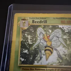 Beedrill 17/102 - RARE - BASE SET - VINTAGE WOTC POKEMON CARD - MP - Image 3