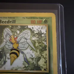 Beedrill 17/102 - RARE - BASE SET - VINTAGE WOTC POKEMON CARD - MP - Image 4
